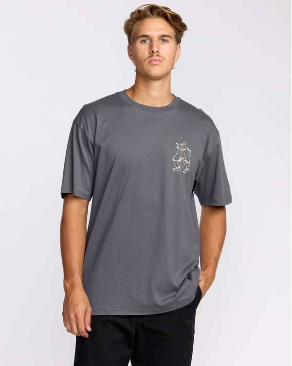 billabong Up The Beach Regular Short Sleeve T-Shirt - Char