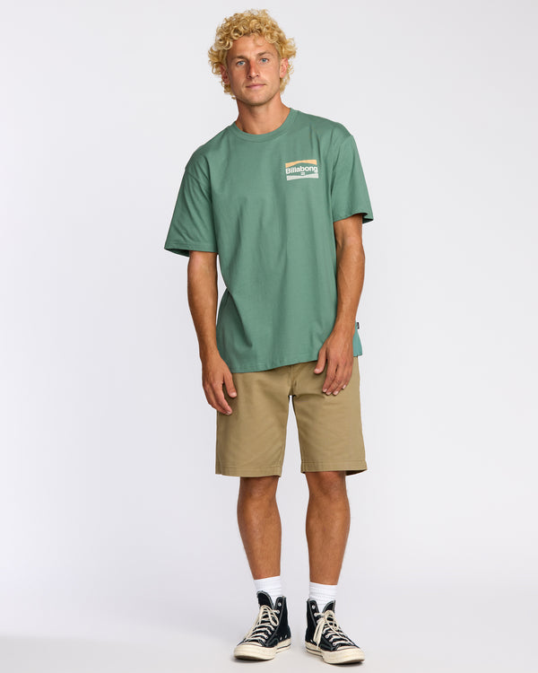 Billabong Walled Regular Short Sleeve T-Shirt - Sage Green