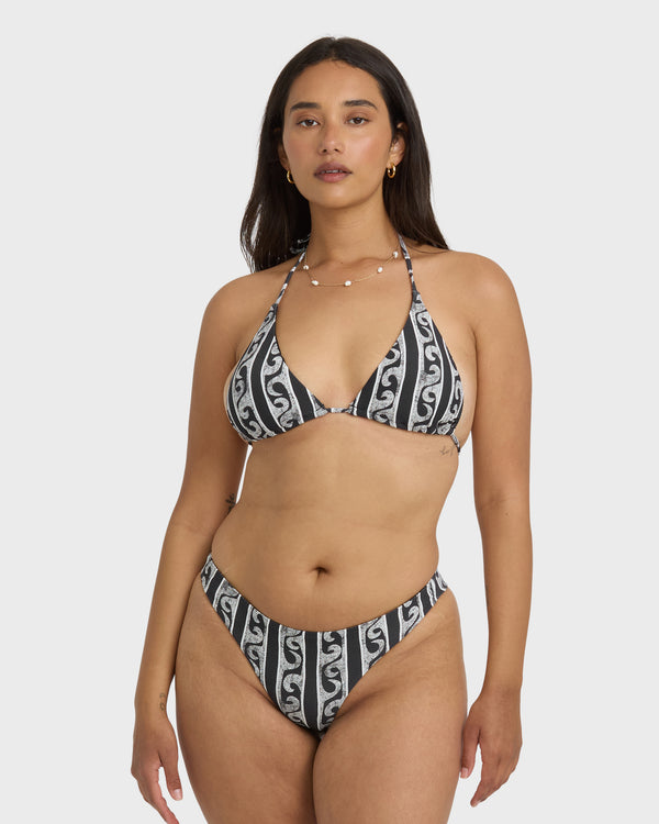 Billabong Wave Watcher Tanga Bikini Bottom - Black White