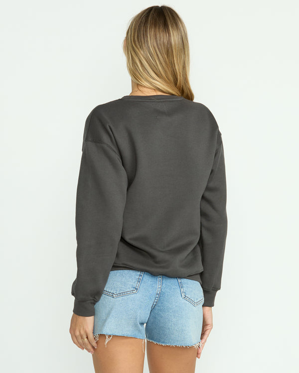Billabong Wonderland Calls Crewneck Sweatshirt - Off Black