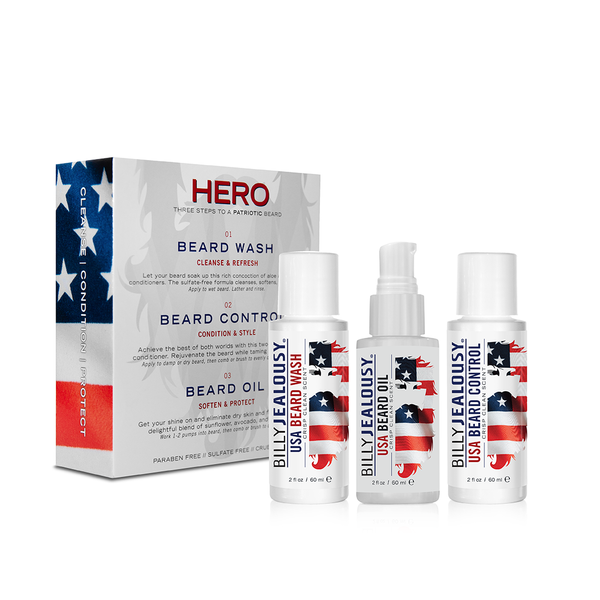 Billy Jealousy Hero Beard Trio Kit - Crisp Clean Scent