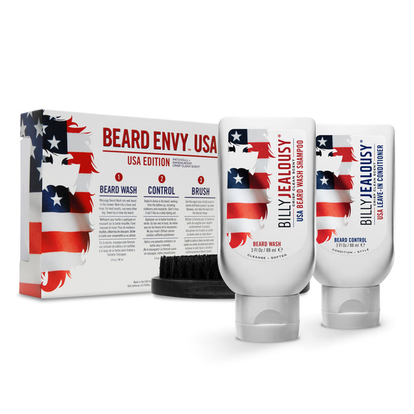 Billy Jealousy USA Beard Envy Kit - Crisp Clean Scent