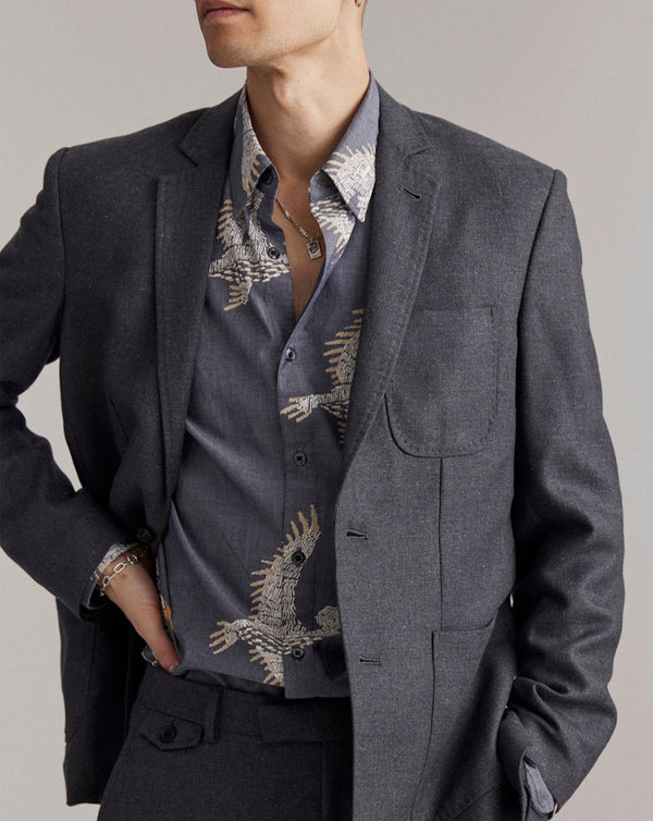 Billy Reid Archie Jacket - Iconic Silk And Wool Blend Tailoring – Billy Reid