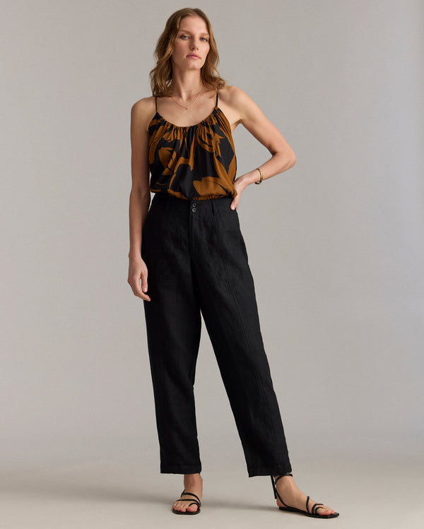 Billy Reid 100% Linen Barrel Pant With Pockets