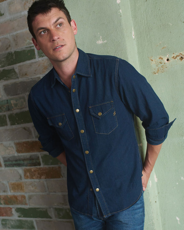 Billy Reid Billy Reid Shoals Denim Shirt