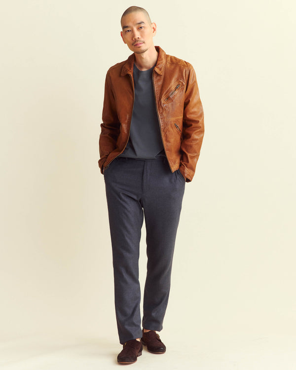 Billy Reid Black Lambskin Riding Jacket