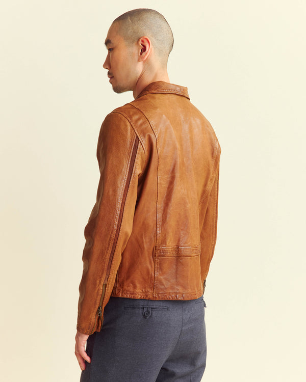 Billy Reid Black Lambskin Riding Jacket