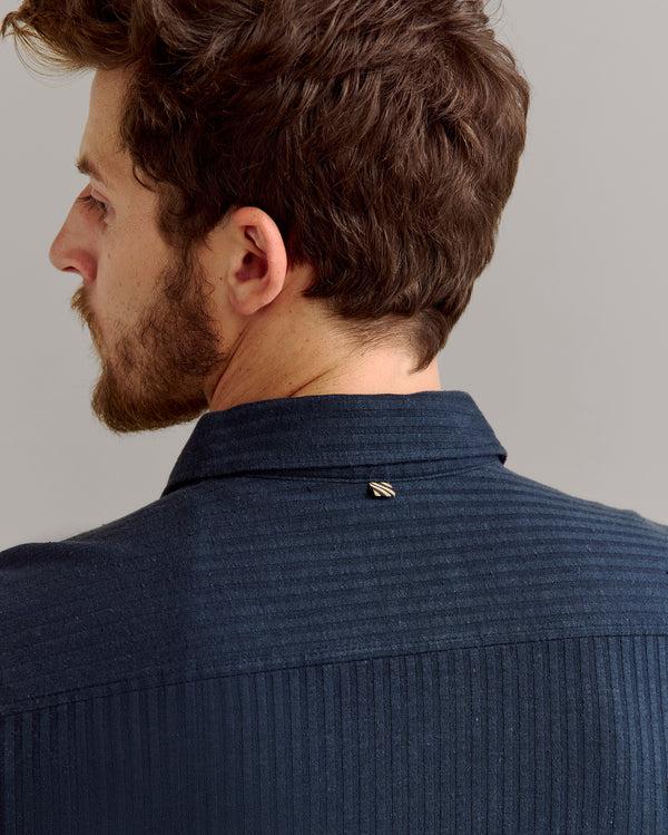 Billy Reid Carbon Blue Knit Treme Shirt