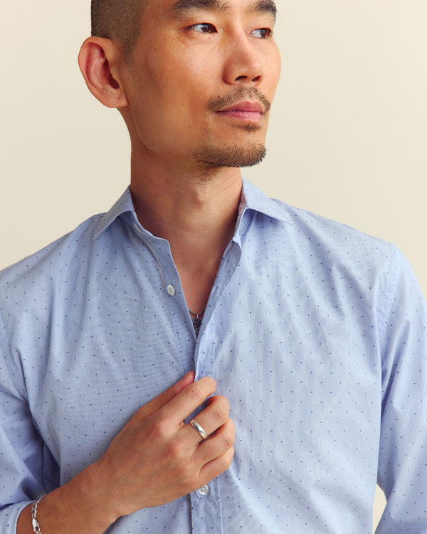 Billy Reid Classic Spread Collar Dress Shirt