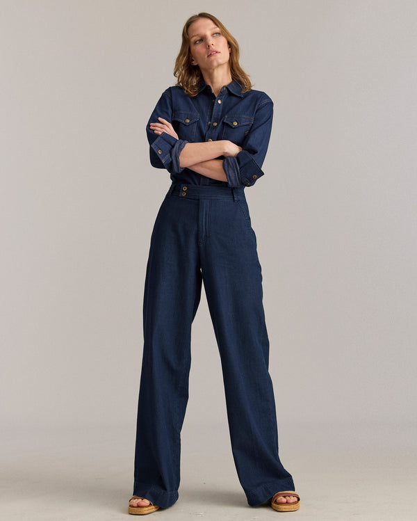 Billy Reid Denim Wide Leg Trouser – Billy Reid
