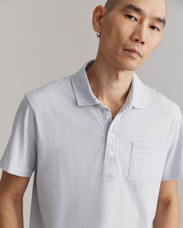Billy Reid Dew Blue Polo Shirt