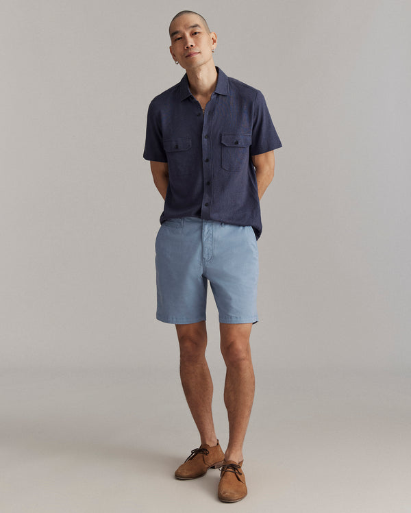 Billy Reid Faded Denim Chino Shorts