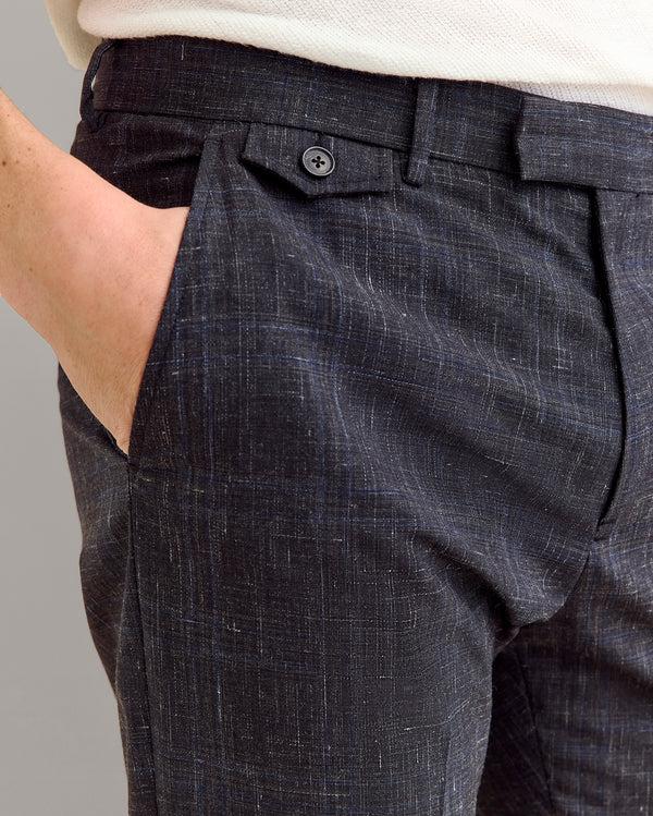 Billy Reid Flat Front Trousers In Asphalt