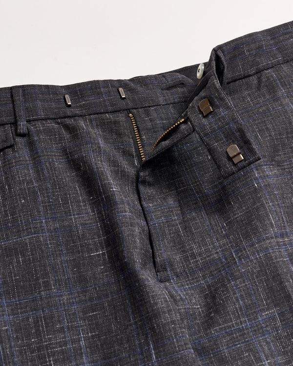 Billy Reid Flat Front Trousers In Asphalt