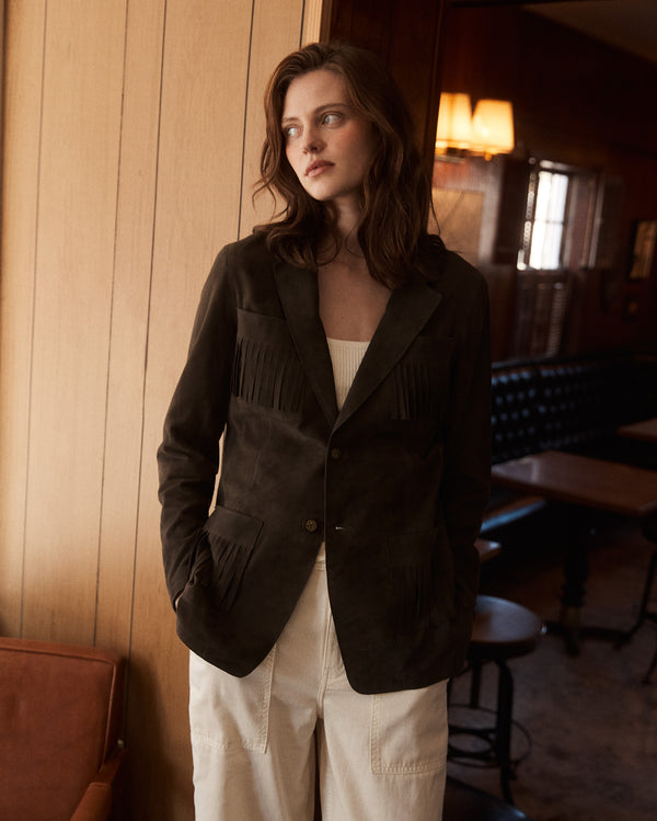 Billy Reid Fringe Suede Blazer – Billy Reid