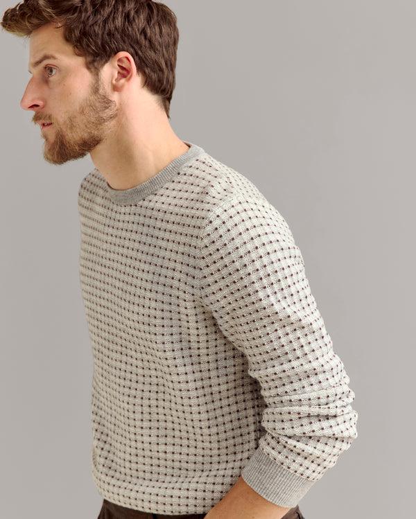 Billy Reid Grid Texture Jacquard Crew – Billy Reid