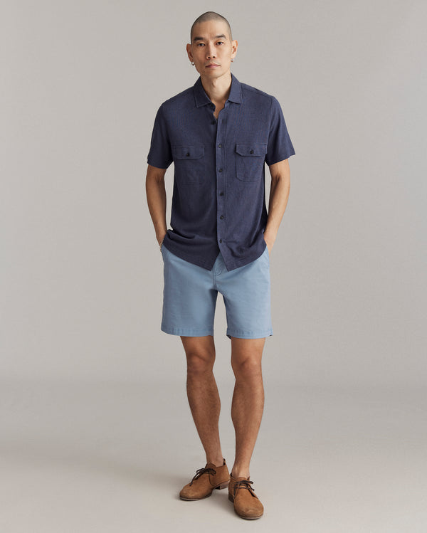Billy Reid Hemp Cotton Knit Shirt Short Sleeve
