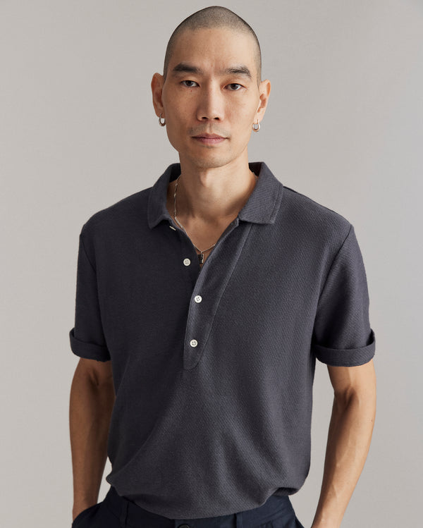Billy Reid Hemp Cotton Twill Polo – Billy Reid
