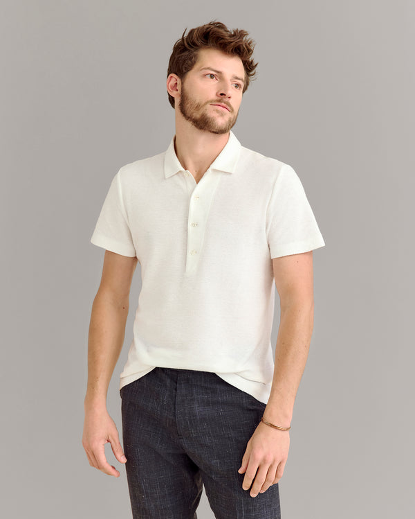 Billy Reid Hemp Cotton Twill Polo By Billy Reid