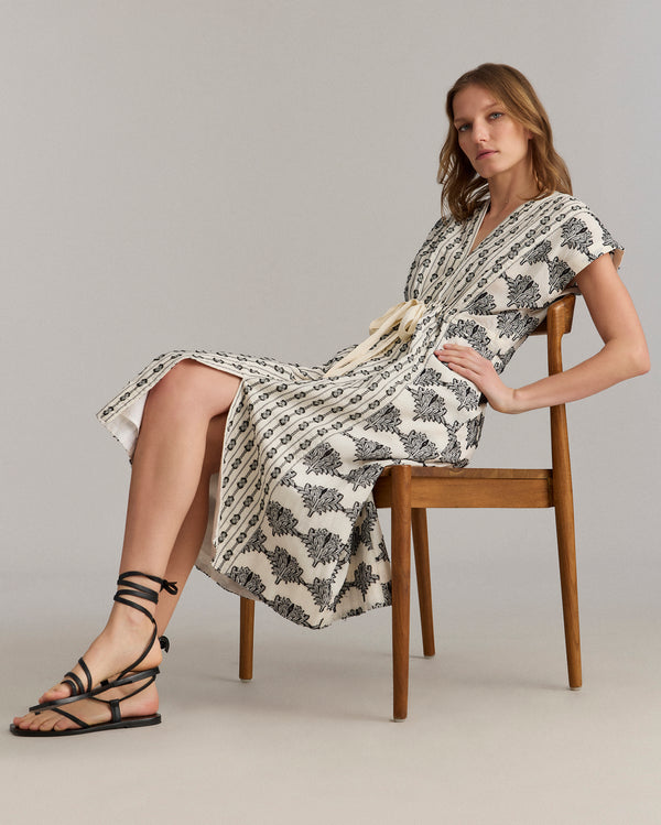 Billy Reid Jacquard Cinched Waist Dress