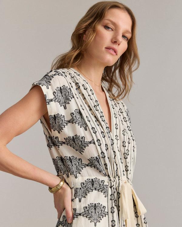 Billy Reid Jacquard Cinched Waist Dress