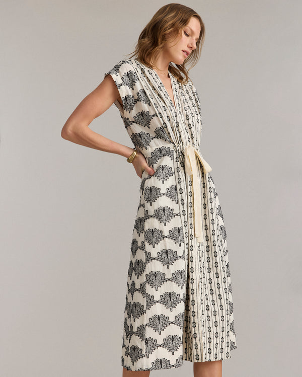 Billy Reid Jacquard Cinched Waist Dress