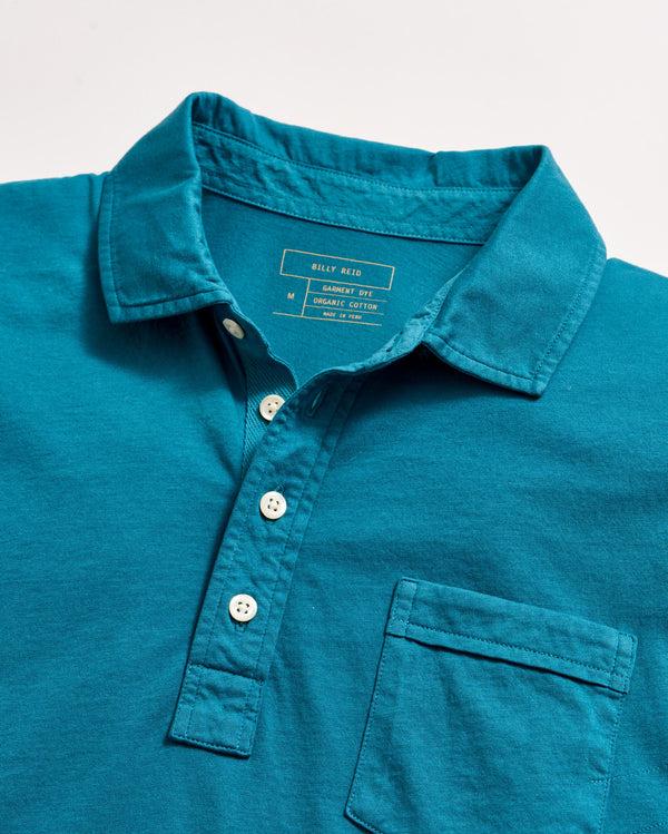 Billy Reid Lake Blue Polo Shirt
