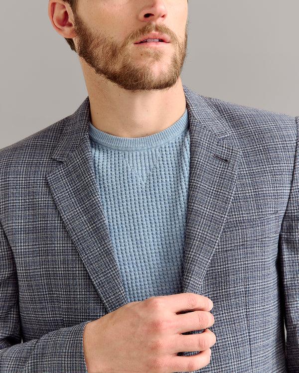 Billy Reid Micro-Plaid Wool Silk Jacket