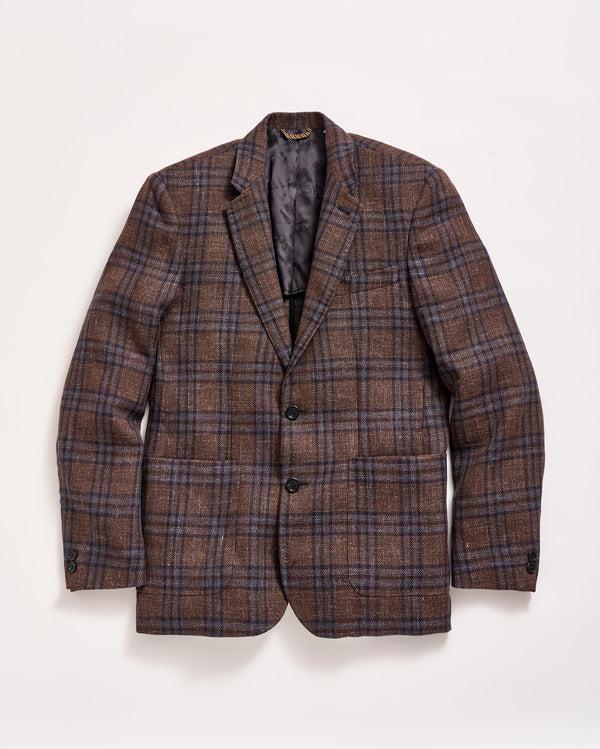 billy reid Plaid Wool Linen Jacket