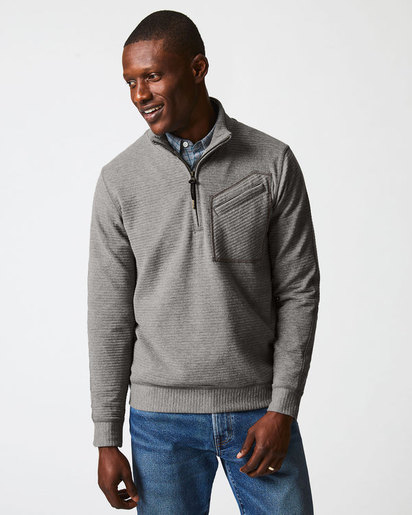 Billy Reid Quilted Half Zip