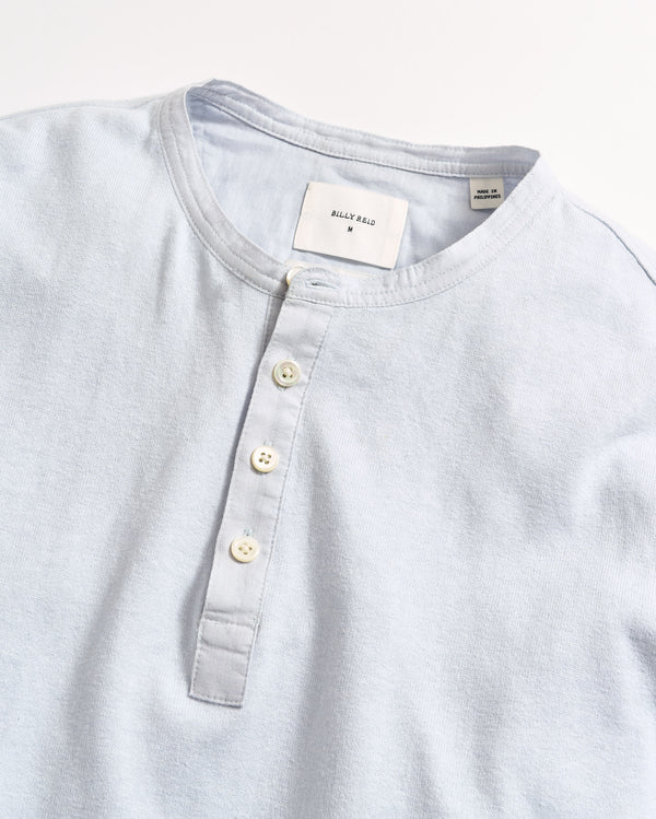 Billy Reid Short Sleeve Hemp Cotton Henley