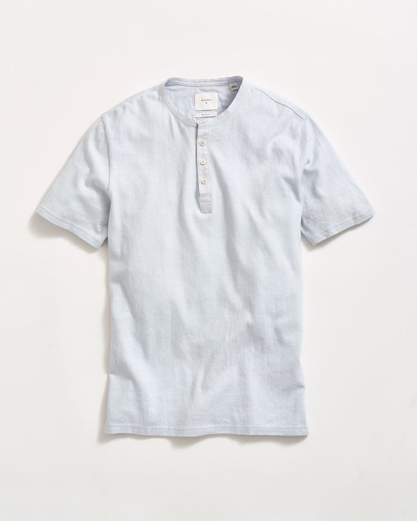 billy reid Short Sleeve Hemp Cotton Henley