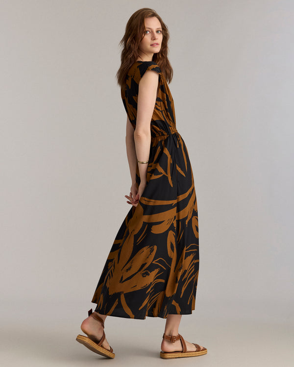 Billy Reid Silk Brush Stroke V-Neck Maxi Dress