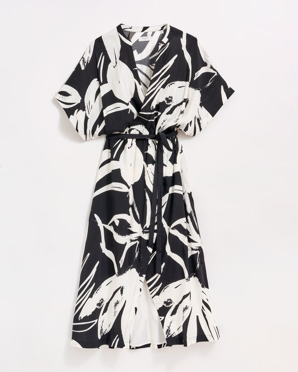 billy reid Silk Brush Stroke Wrap Dress