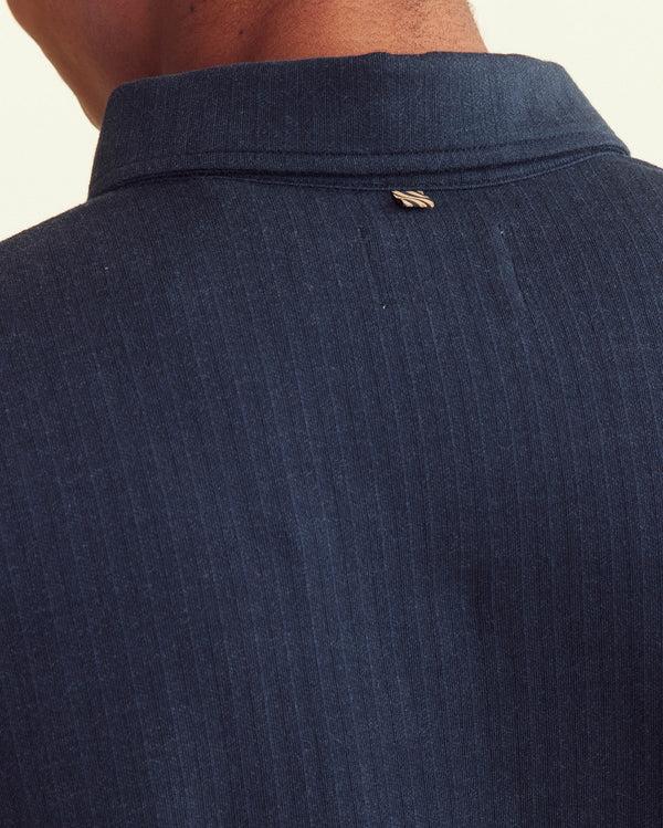 Billy Reid Soft Cotton Herringbone Polo