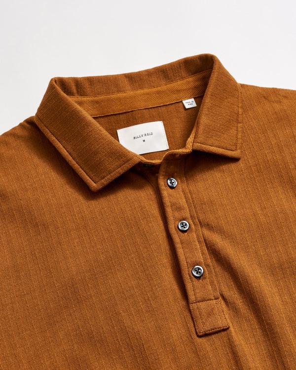Billy Reid Soft Cotton Herringbone Polo