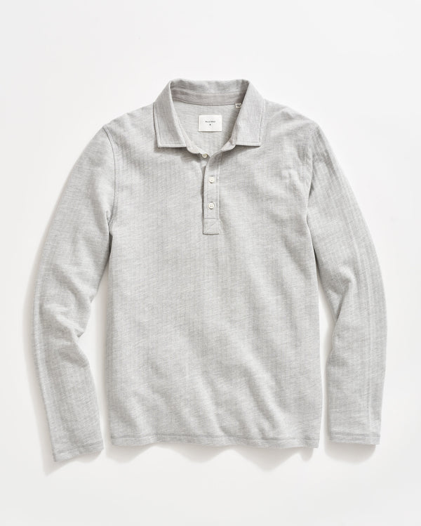 billy reid Soft Cotton Herringbone Polo