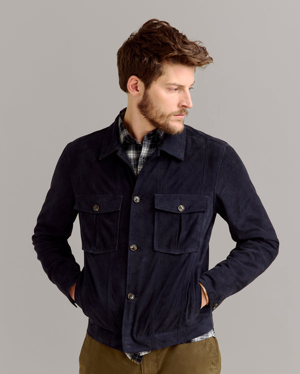 Billy Reid Soft Goat Suede Walt Jacket