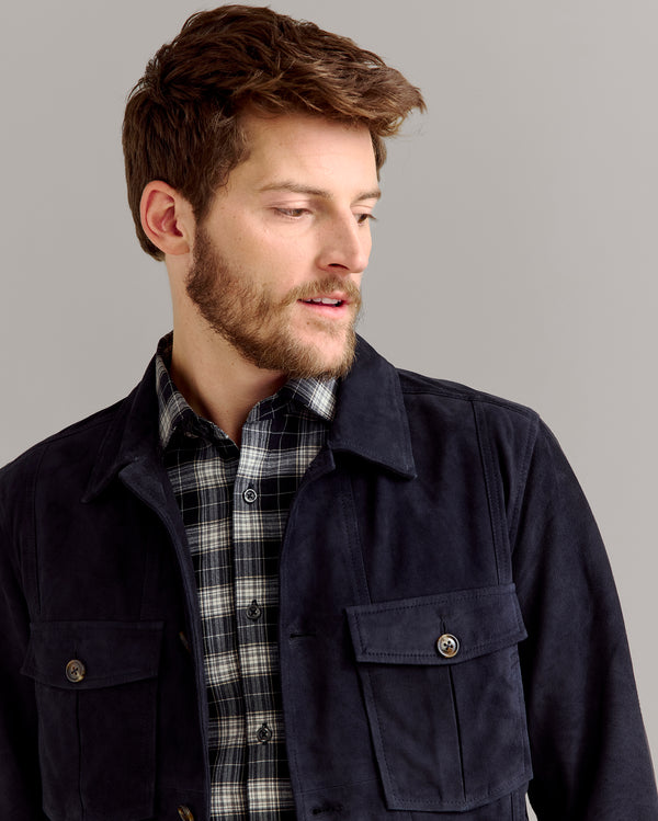 Billy Reid Soft Goat Suede Walt Jacket