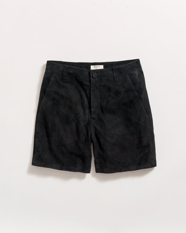 billy reid Supple Goat Suede Mid Rise Shorts