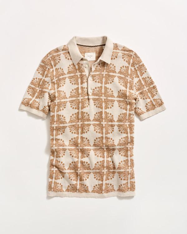 billy reid Tile Jacquard Sweater Polo