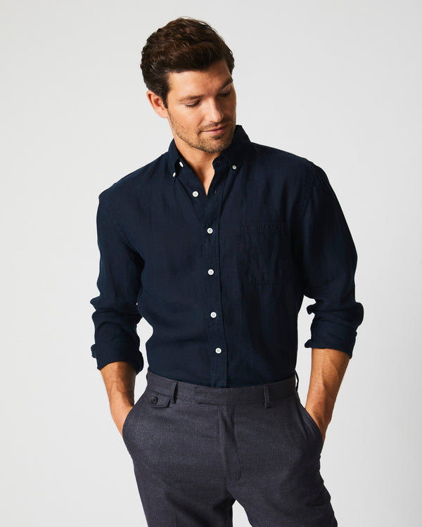 Billy Reid Tuscumbia Linen Shirt Button Down