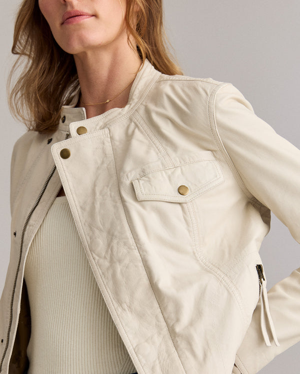 Billy Reid Washed Leather Biker Jacket – Billy Reid