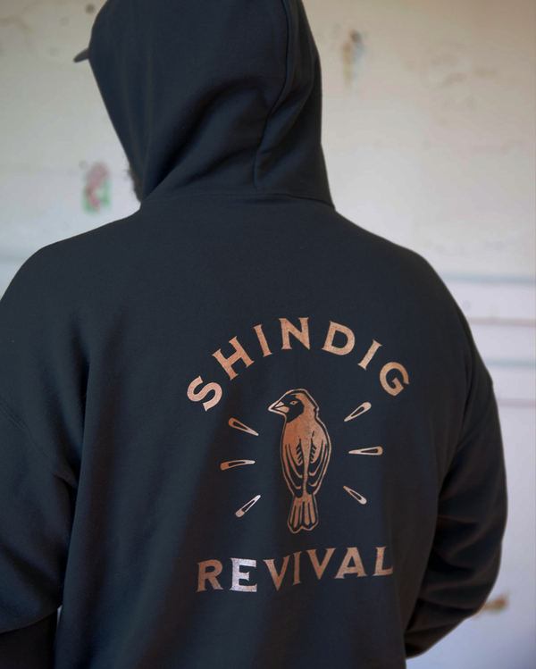 Billy Reid Black Hoodie With Yellowhammer & Shindig Logo