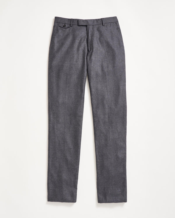 billy reid Flat Front Trouser - Slim Fit Charcoal Wool Blend – Billy Reid