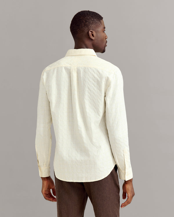 Billy Reid Grid Dobby Cotton Shirt With Classic Pattern