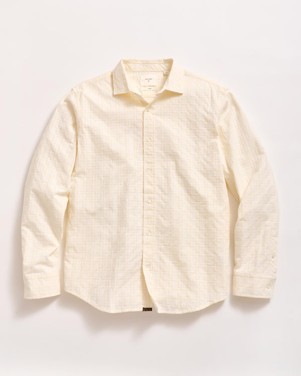 billy reid Grid Dobby Cotton Shirt with Classic Pattern