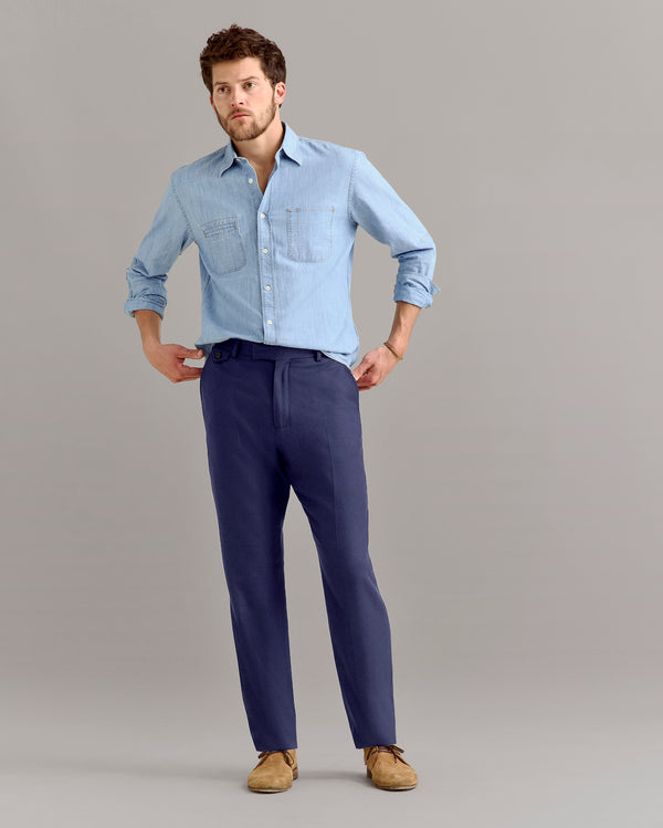 Billy Reid Herringbone Flat Front Trouser – Billy Reid