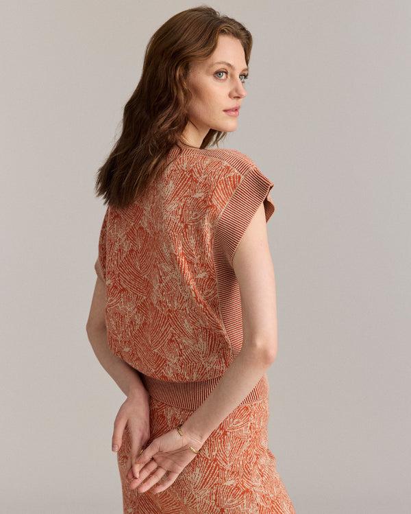 Billy Reid Jacquard Short Sleeve Wedge Sweater – Billy Reid