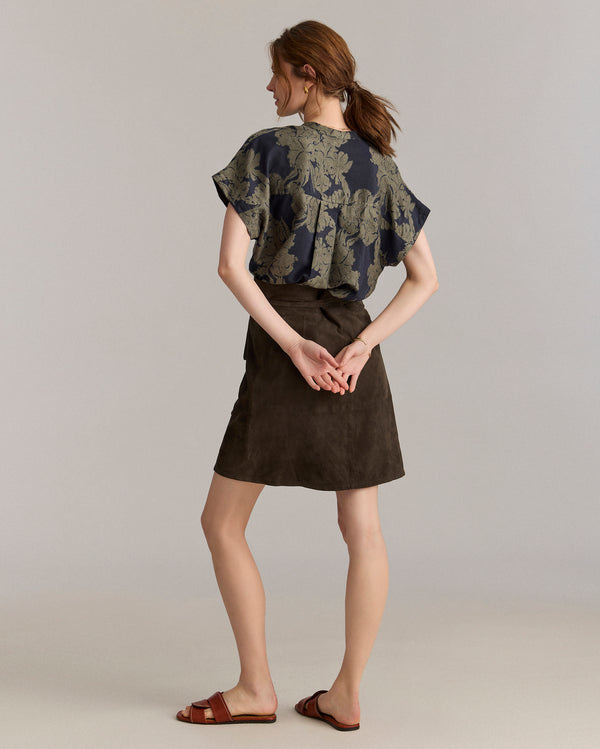 Billy Reid Juniper Jacquard Short Sleeve Blouse – Billy Reid
